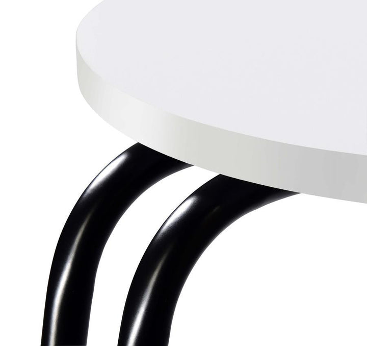 Hilly - 3 - Tier Round Accent Side Table - White And Black Side Table modern furniture Contempo Furniture