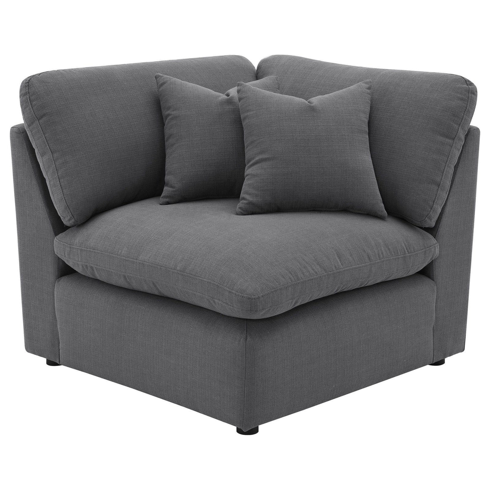 Hobson - Upholstered Corner - Charcoal Corners modern furniture Contempo Furniture