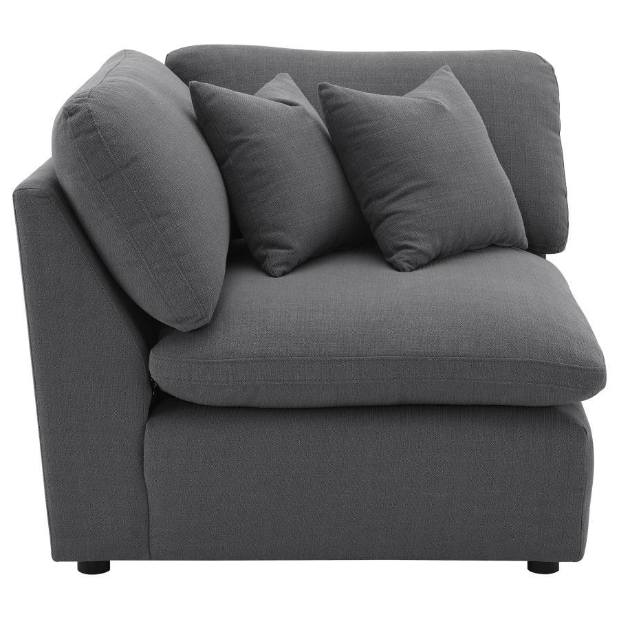 Hobson - Upholstered Corner - Charcoal Corners modern furniture Contempo Furniture