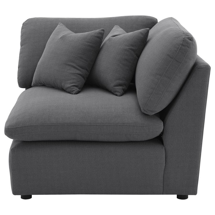 Hobson - Upholstered Corner - Charcoal Corners modern furniture Contempo Furniture
