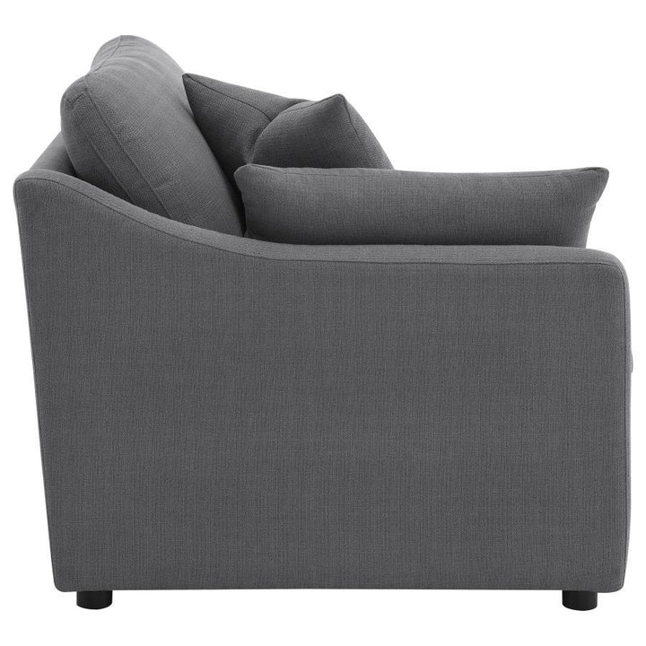 Hobson - Upholstered LAF Chair - Charcoal Stationary Chair modern furniture Contempo Furniture