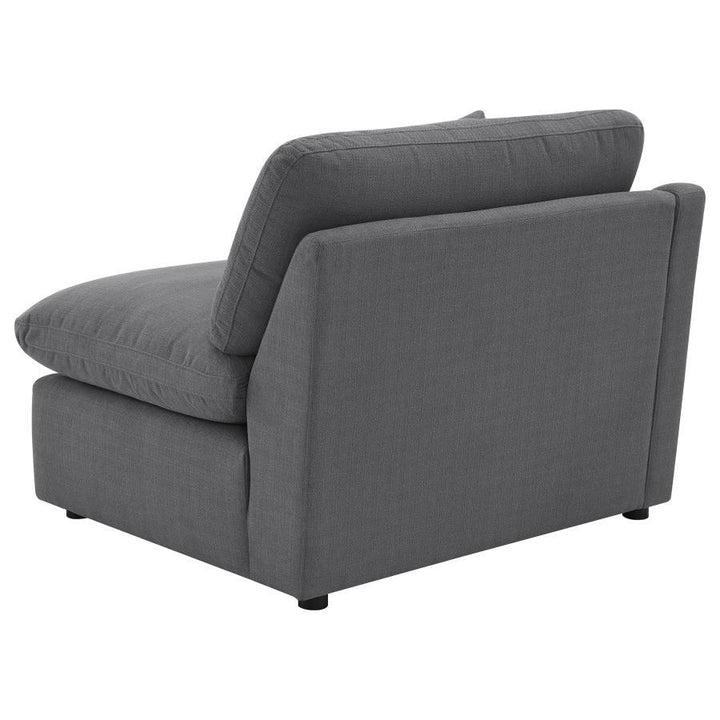 Hobson - Upholstered LAF Chair - Charcoal Stationary Chair modern furniture Contempo Furniture