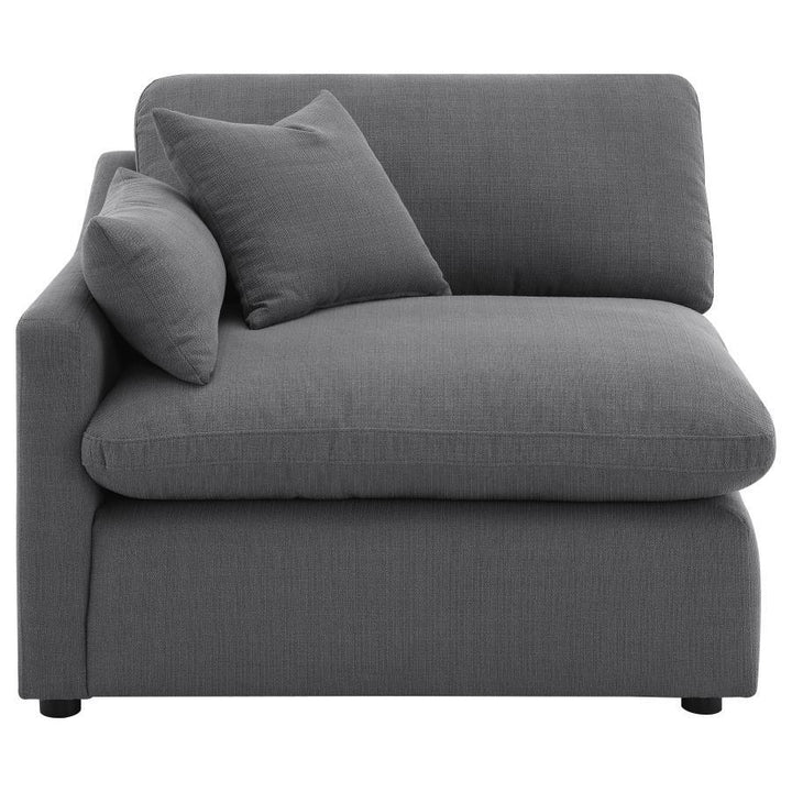 Hobson - Upholstered LAF Chair - Charcoal Stationary Chair modern furniture Contempo Furniture