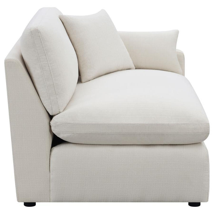 Hobson - Upholstered LAF Chair - Ivory Stationary Chair modern furniture Contempo Furniture