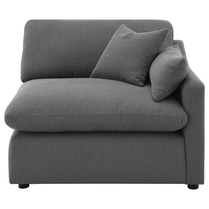 Hobson - Upholstered RAF Chair - Charcoal Stationary Chair modern furniture Contempo Furniture