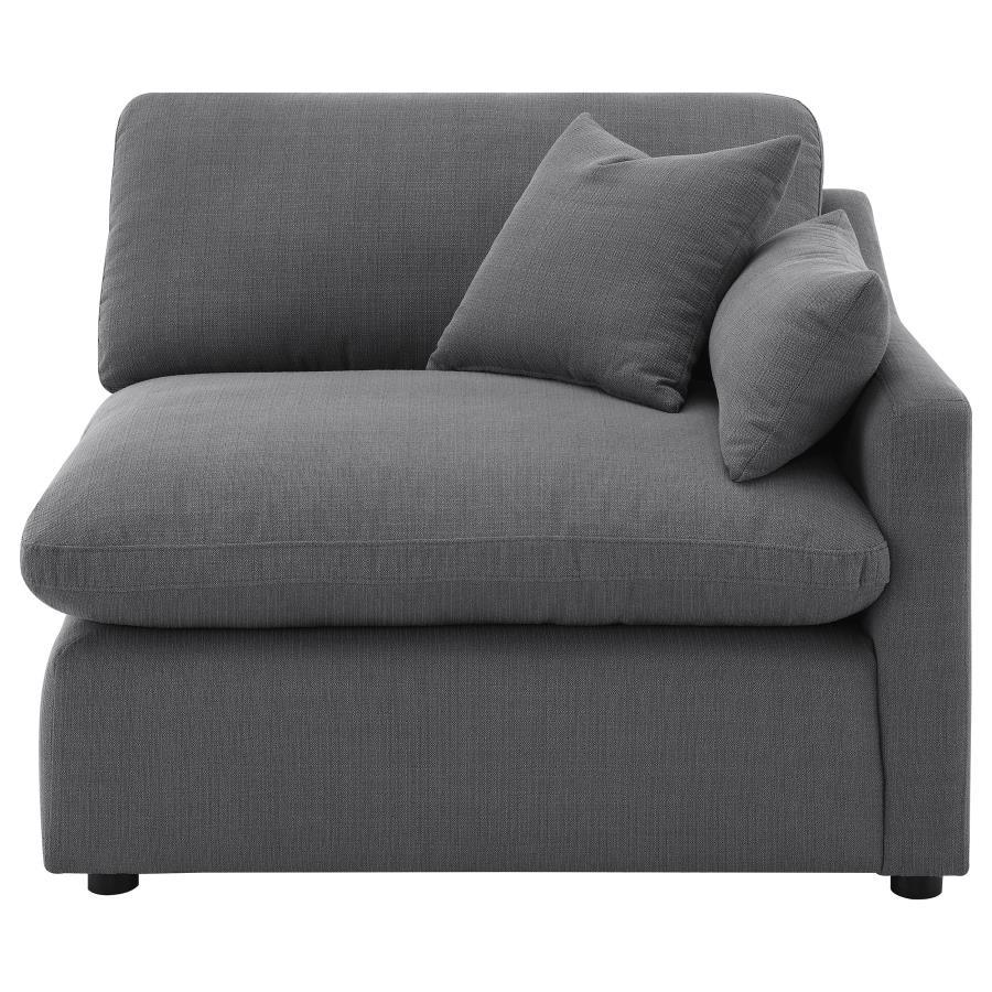 Hobson - Upholstered RAF Chair - Charcoal Stationary Chair modern furniture Contempo Furniture