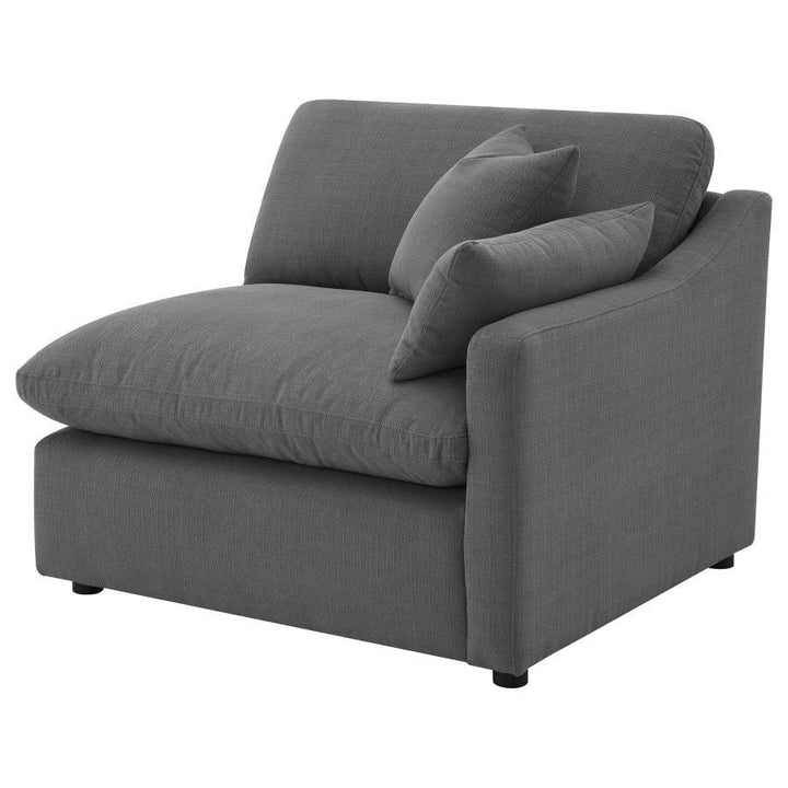 Hobson - Upholstered RAF Chair - Charcoal Stationary Chair modern furniture Contempo Furniture