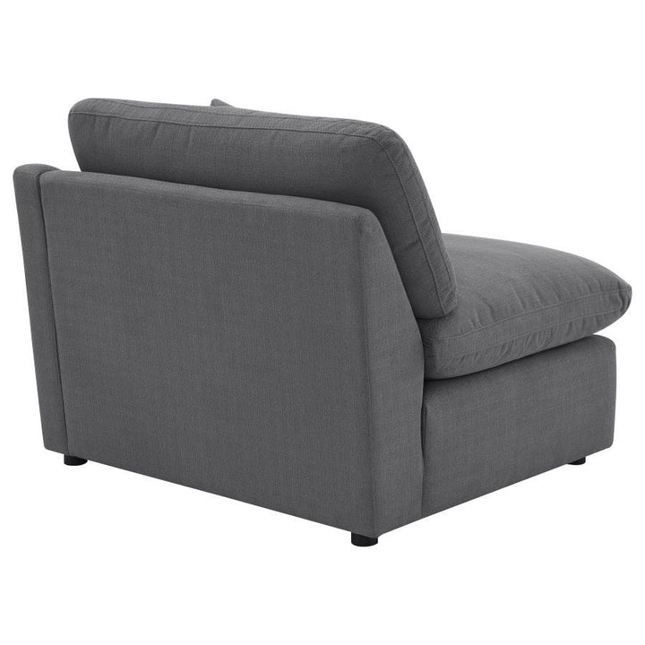 Hobson - Upholstered RAF Chair - Charcoal Stationary Chair modern furniture Contempo Furniture