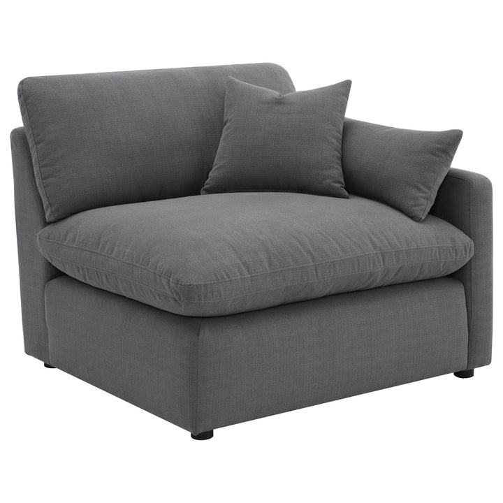 Hobson - Upholstered RAF Chair - Charcoal Stationary Chair modern furniture Contempo Furniture