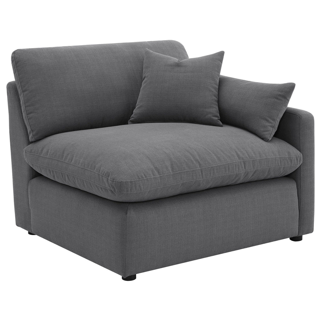 Hobson - Upholstered RAF Chair - Charcoal Stationary Chair modern furniture Contempo Furniture