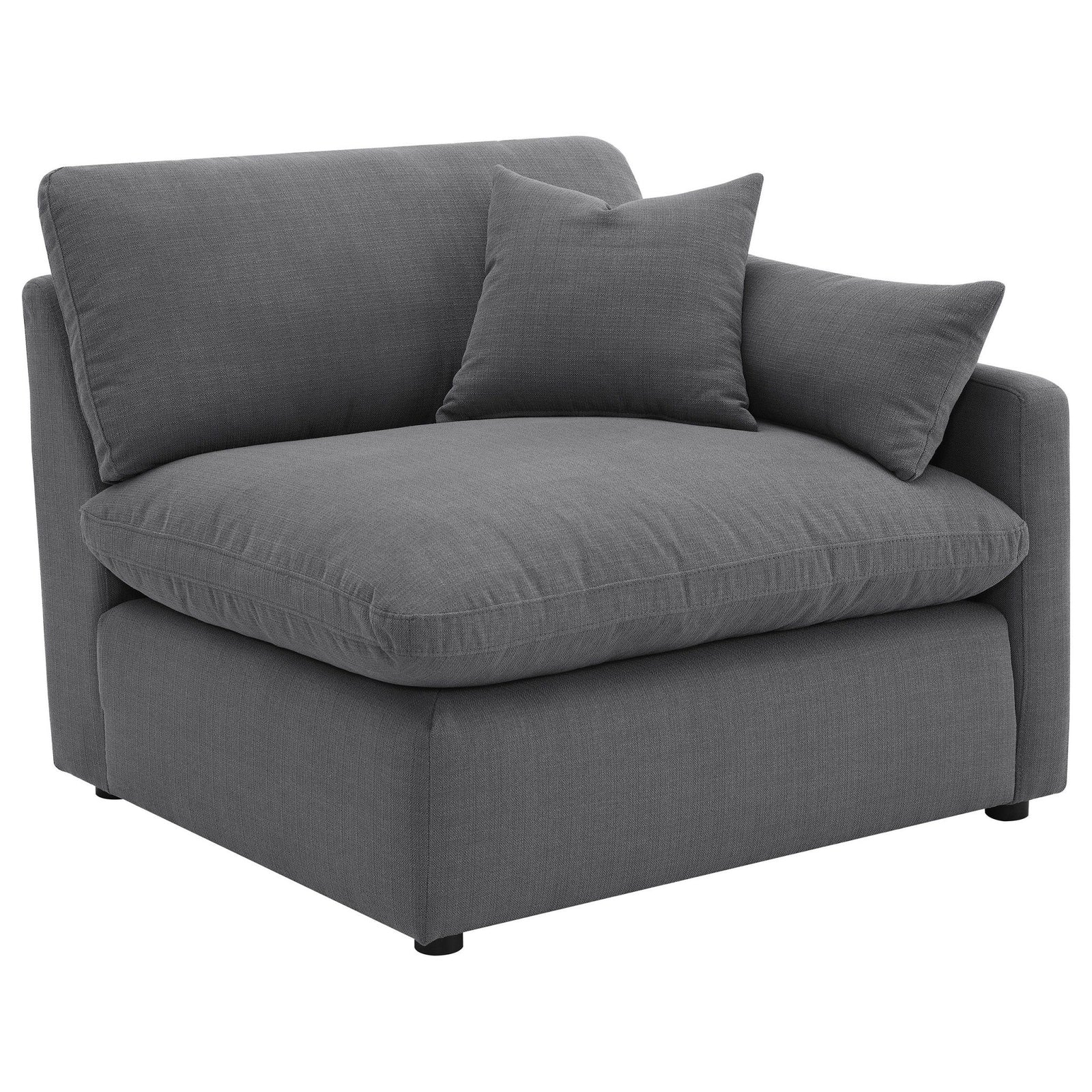 Hobson - Upholstered RAF Chair - Charcoal Stationary Chair modern furniture Contempo Furniture