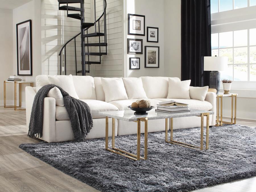 Hobson - Upholstered RAF Chair - Ivory Stationary Chair modern furniture Contempo Furniture