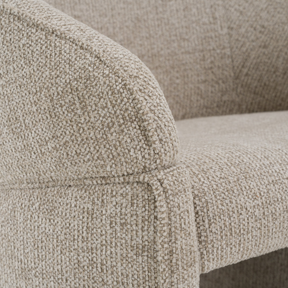 Holborn - Modern Beige Fabric Dining Chair - View 5