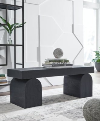 Holgrove Accent Bench - Black Accent Bench modern furniture Contempo Furniture