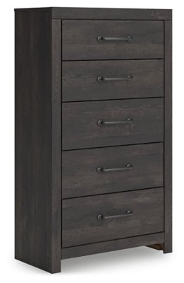 Hollivern Chest of Drawers - Dark Gray Accent Chest modern furniture Contempo Furniture