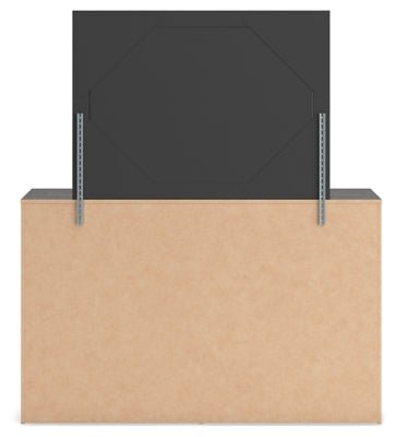Hollivern Dresser and Mirror - Dark Gray Dresser & Mirror modern furniture Contempo Furniture