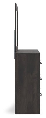 Hollivern Dresser and Mirror - Dark Gray Dresser &amp; Mirror modern furniture Contempo Furniture