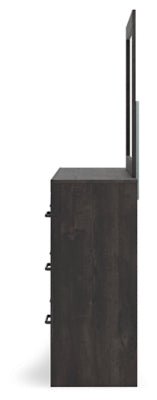 Hollivern Dresser and Mirror - Dark Gray Dresser &amp; Mirror modern furniture Contempo Furniture