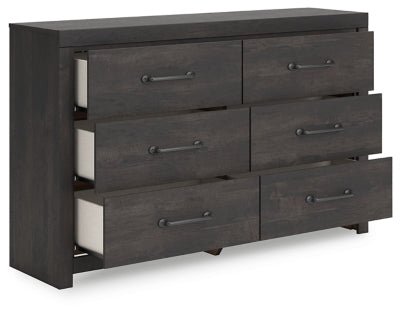 Hollivern Dresser - Dark Gray Dresser modern furniture Contempo Furniture