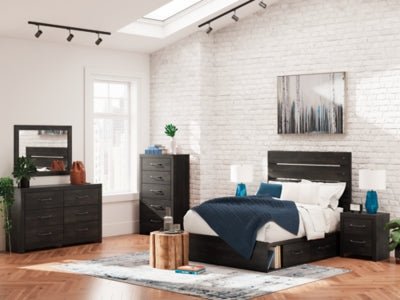Hollivern Dresser - Dark Gray Dresser modern furniture Contempo Furniture