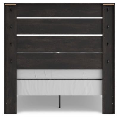Hollivern Full Panel Bed - Dark Gray Panel Bed modern furniture Contempo Furniture