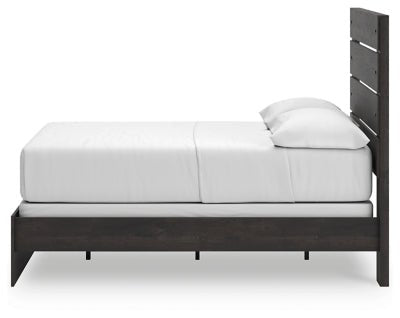 Hollivern Full Panel Bed - Dark Gray Panel Bed modern furniture Contempo Furniture