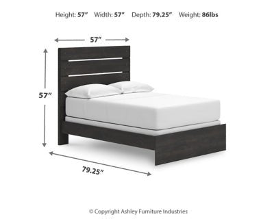 Hollivern Full Panel Bed - Dark Gray Panel Bed modern furniture Contempo Furniture
