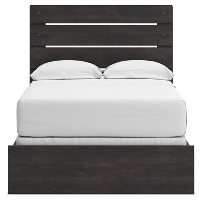 Hollivern Full Panel Bed - Dark Gray Panel Bed modern furniture Contempo Furniture