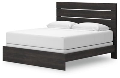 Hollivern King Panel Bed - Dark Gray Panel Bed modern furniture Contempo Furniture