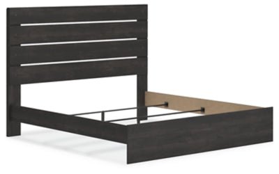Hollivern King Panel Bed - Dark Gray Panel Bed modern furniture Contempo Furniture
