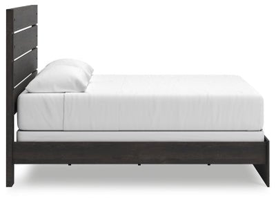 Hollivern King Panel Bed - Dark Gray Panel Bed modern furniture Contempo Furniture