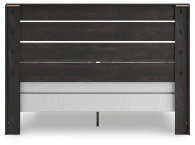 Hollivern King Panel Bed - Dark Gray Panel Bed modern furniture Contempo Furniture