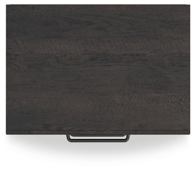 Hollivern Nightstand - Dark Gray Nightstand w/ Charging Station modern furniture Contempo Furniture