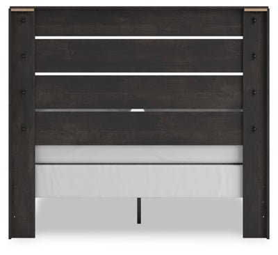 Hollivern Queen Panel Bed - Dark Gray Panel Bed modern furniture Contempo Furniture