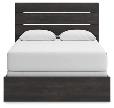 Hollivern Queen Panel Bed - Dark Gray Panel Bed modern furniture Contempo Furniture