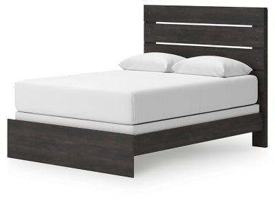 Hollivern Queen Panel Bed - Dark Gray Panel Bed modern furniture Contempo Furniture