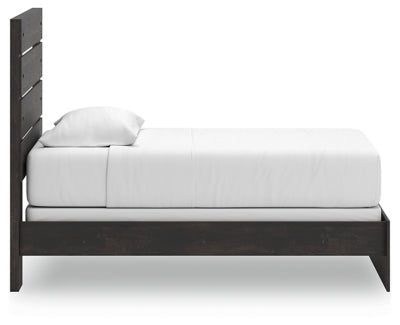 Hollivern Twin Panel Bed - Dark Gray Panel Bed modern furniture Contempo Furniture