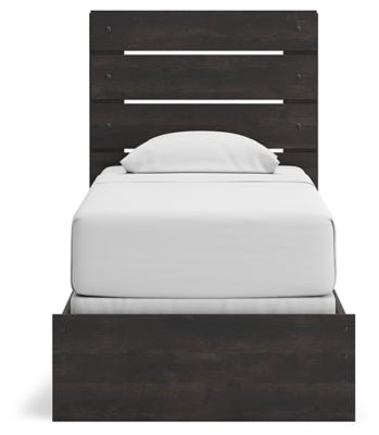 Hollivern Twin Panel Bed - Dark Gray Panel Bed modern furniture Contempo Furniture
