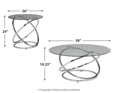 Hollynyx Table (Set of 3) - Pearl Silver Table Set modern furniture Contempo Furniture