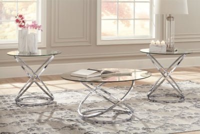 Hollynyx Table (Set of 3) - Pearl Silver Table Set modern furniture Contempo Furniture