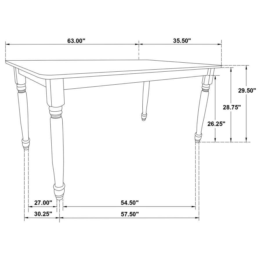 Hollyoak - Rectangular Wood Dining Table - Walnut Dining Table modern furniture Contempo Furniture