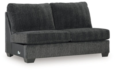 Hollyview Armless Loveseat - Black Stationary Loveseat modern furniture Contempo Furniture