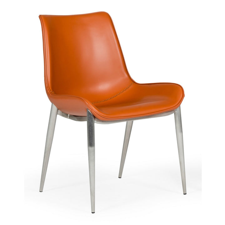 Holt - Modern Cognac Eco-Leather Dining Chair (Set of 2)