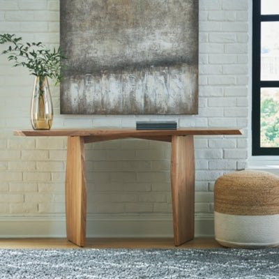 Holward Console Sofa Table - Light Brown Console Table modern furniture Contempo Furniture