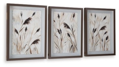 Honslow Wall Art (Set of 3) - Beige Framed Print Set modern furniture Contempo Furniture