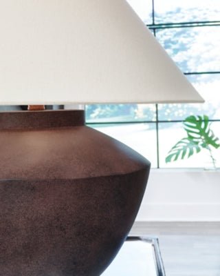 Honsworth Table Lamp - Dark Brown Table Lamp modern furniture Contempo Furniture