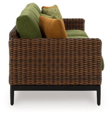 Horizon Hall Outdoor Sofa with Cushion - Dark Brown Outdoor Seating modern furniture Contempo Furniture