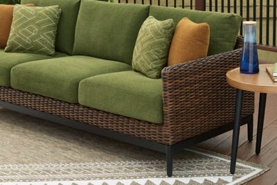 Horizon Hall Outdoor Sofa with Cushion - Dark Brown Outdoor Seating modern furniture Contempo Furniture