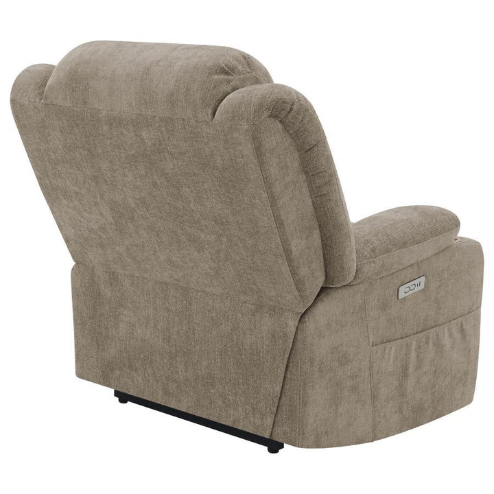 Houston - Upholstered Power Lift Recliner Chair - Camel Lift Chair modern furniture Contempo Furniture