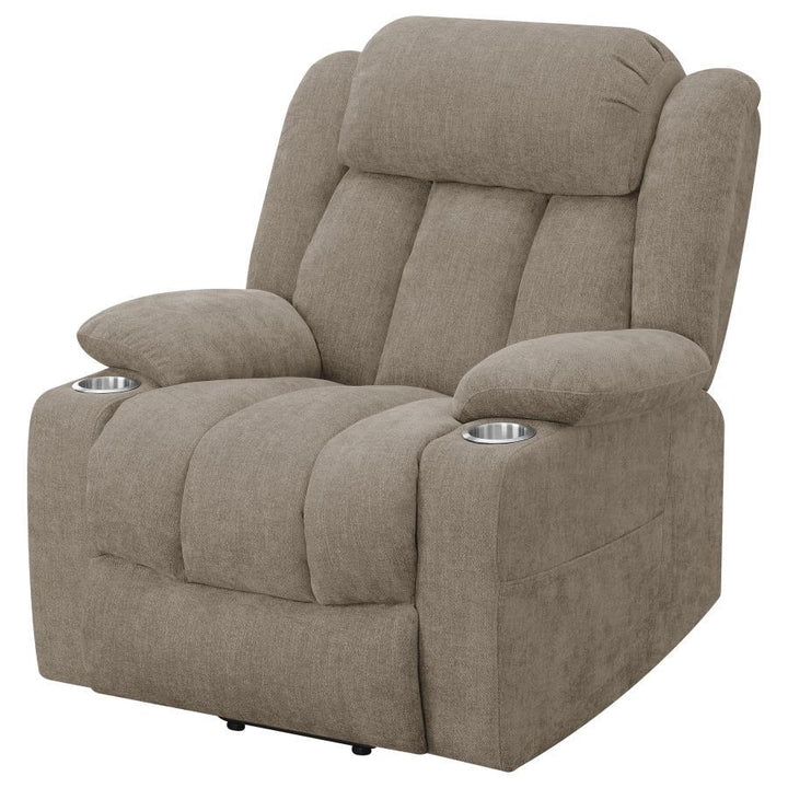 Houston - Upholstered Power Lift Recliner Chair - Camel Lift Chair modern furniture Contempo Furniture